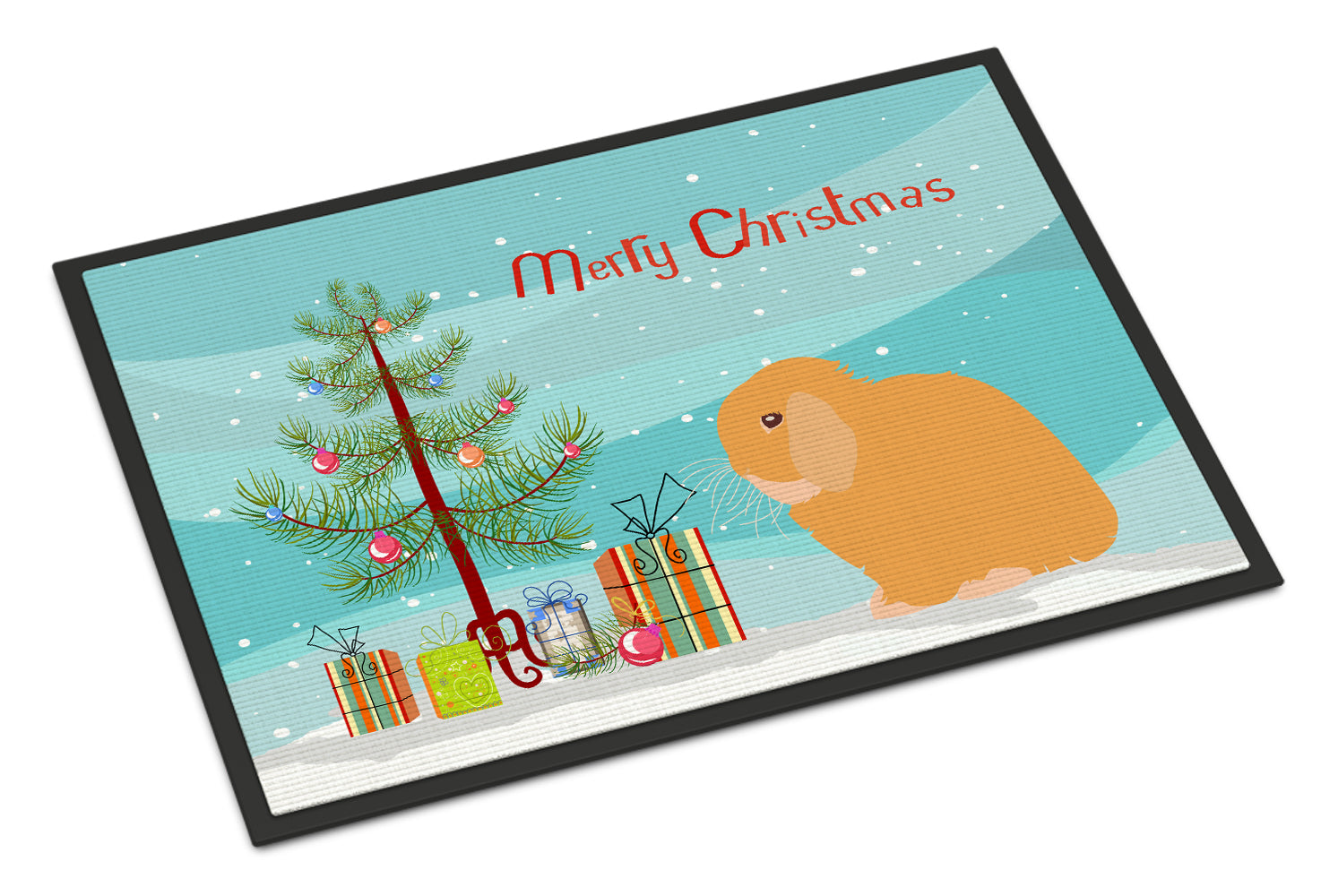 Holland Lop Rabbit Christmas Indoor or Outdoor Mat 18x27 BB9335MAT - the-store.com