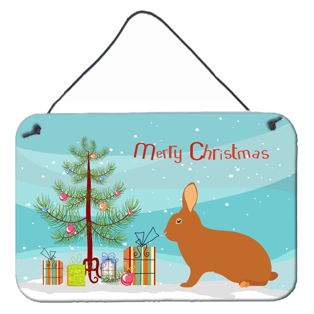 Rex Rabbit Christmas Wall or Door Hanging Prints BB9336DS812 by Caroline&#39;s Treasures