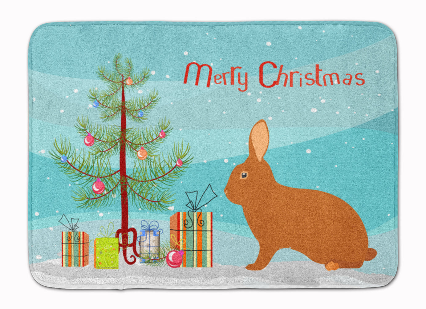 Rex Rabbit Christmas Machine Washable Memory Foam Mat BB9336RUG - the-store.com