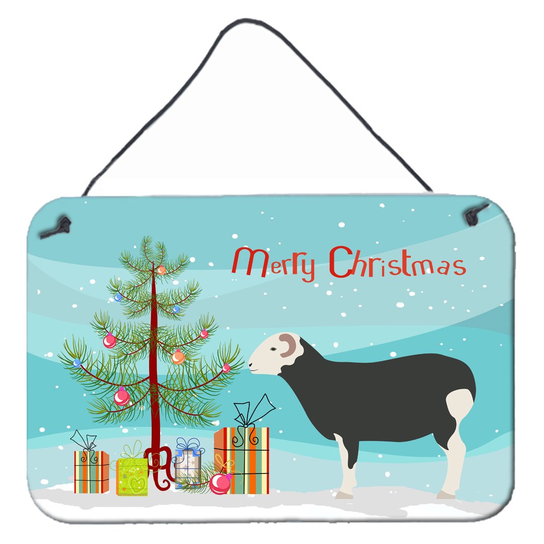 Herwick Sheep Christmas Wall or Door Hanging Prints BB9337DS812 by Caroline's Treasures