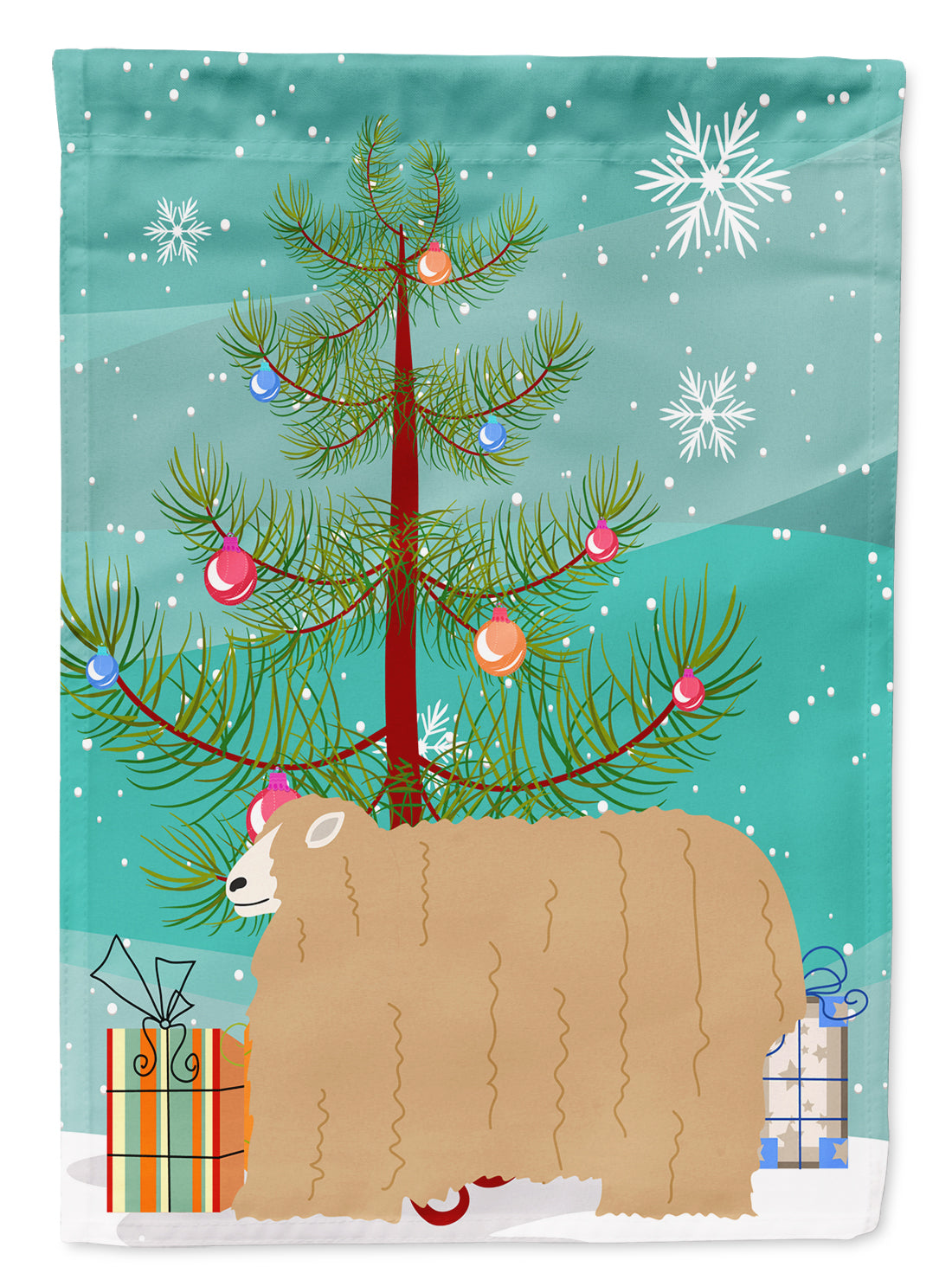 Lincoln Longwool Sheep Christmas Flag Garden Size BB9338GF  the-store.com.