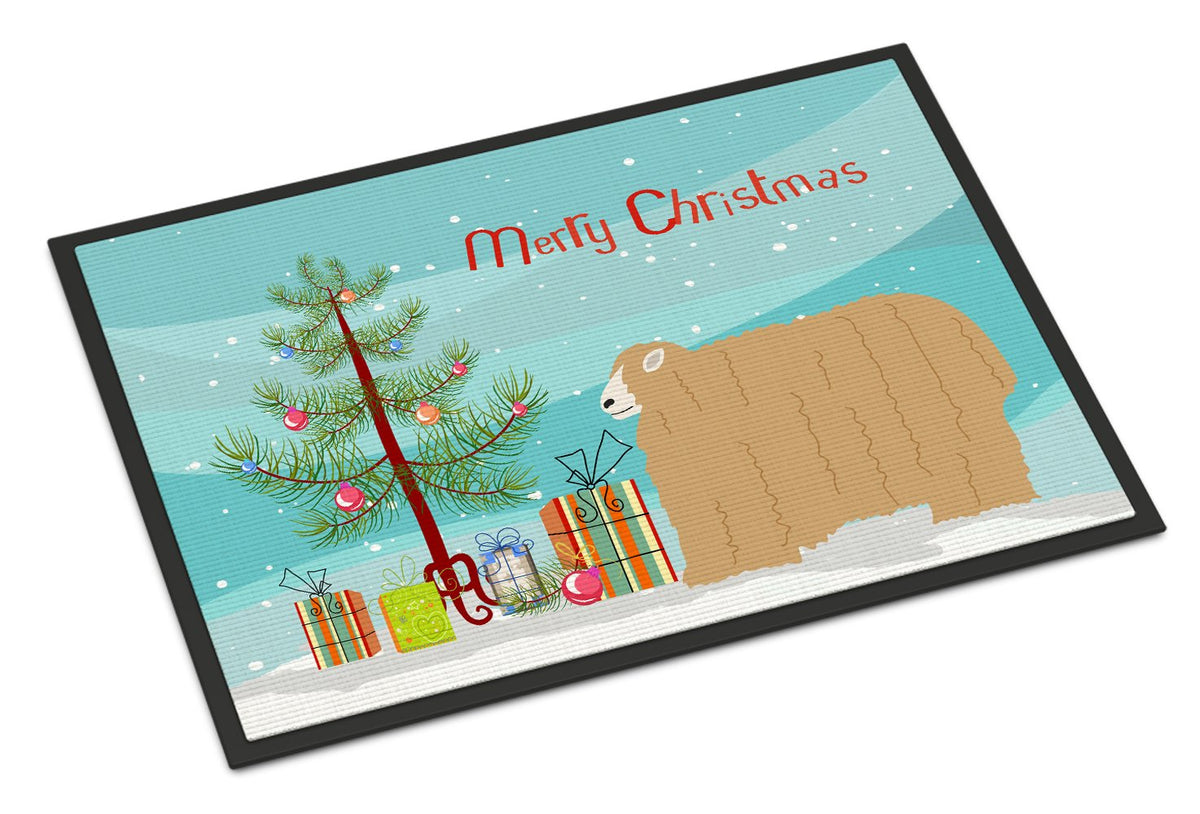 Lincoln Longwool Sheep Christmas Indoor or Outdoor Mat 24x36 BB9338JMAT by Caroline&#39;s Treasures