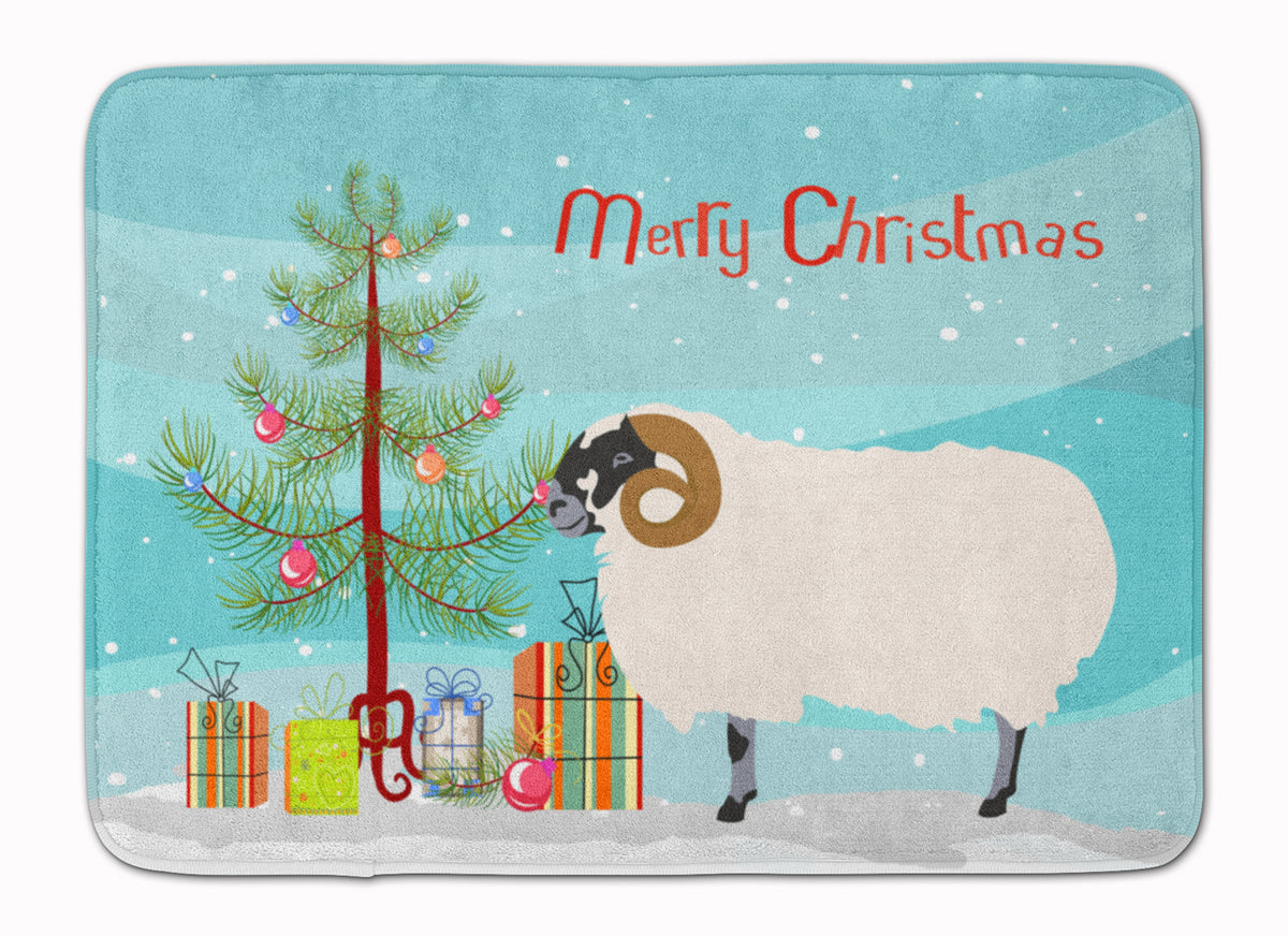 Scottish Blackface Sheep Christmas Machine Washable Memory Foam Mat BB9340RUG - the-store.com