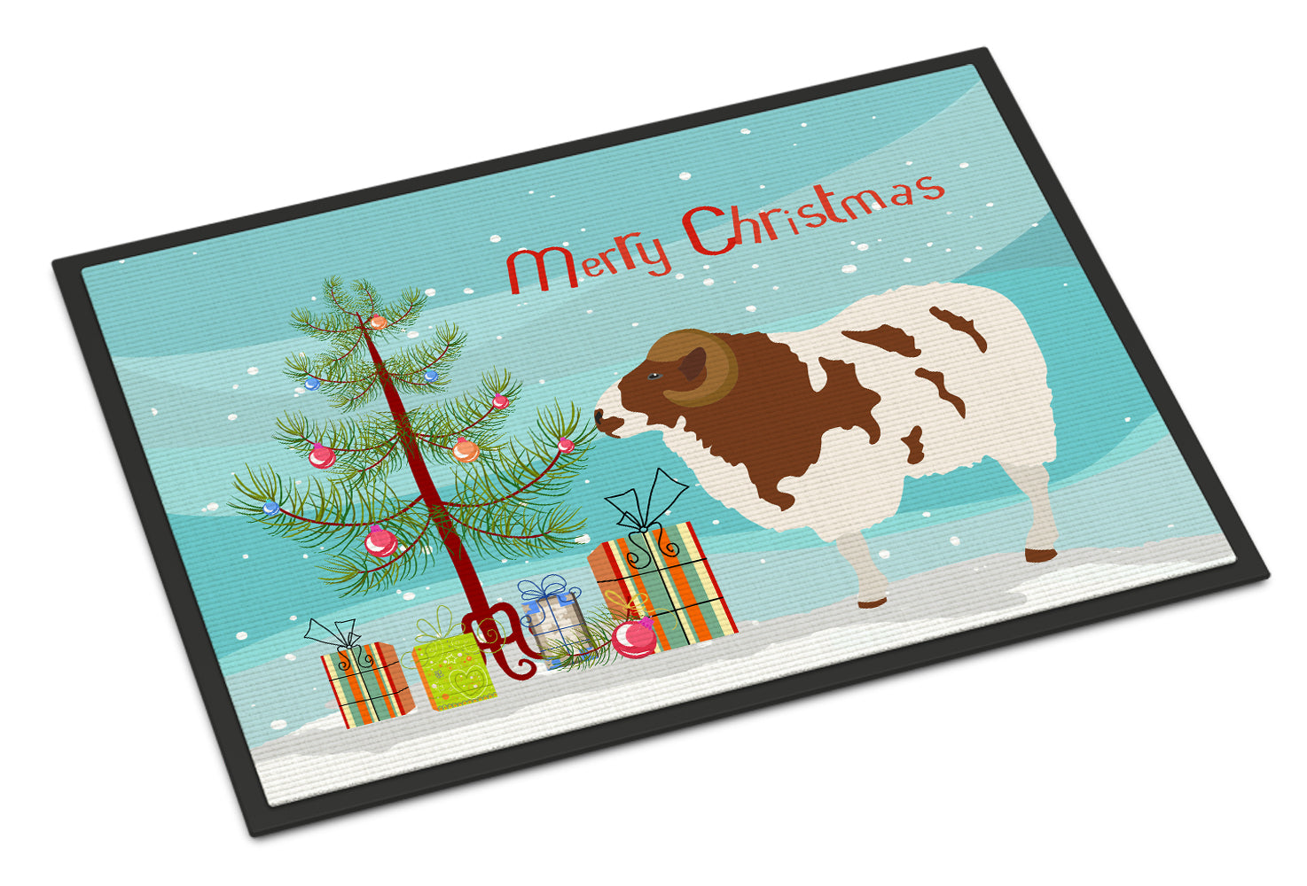 Jacob Sheep Christmas Indoor or Outdoor Mat 18x27 BB9342MAT - the-store.com