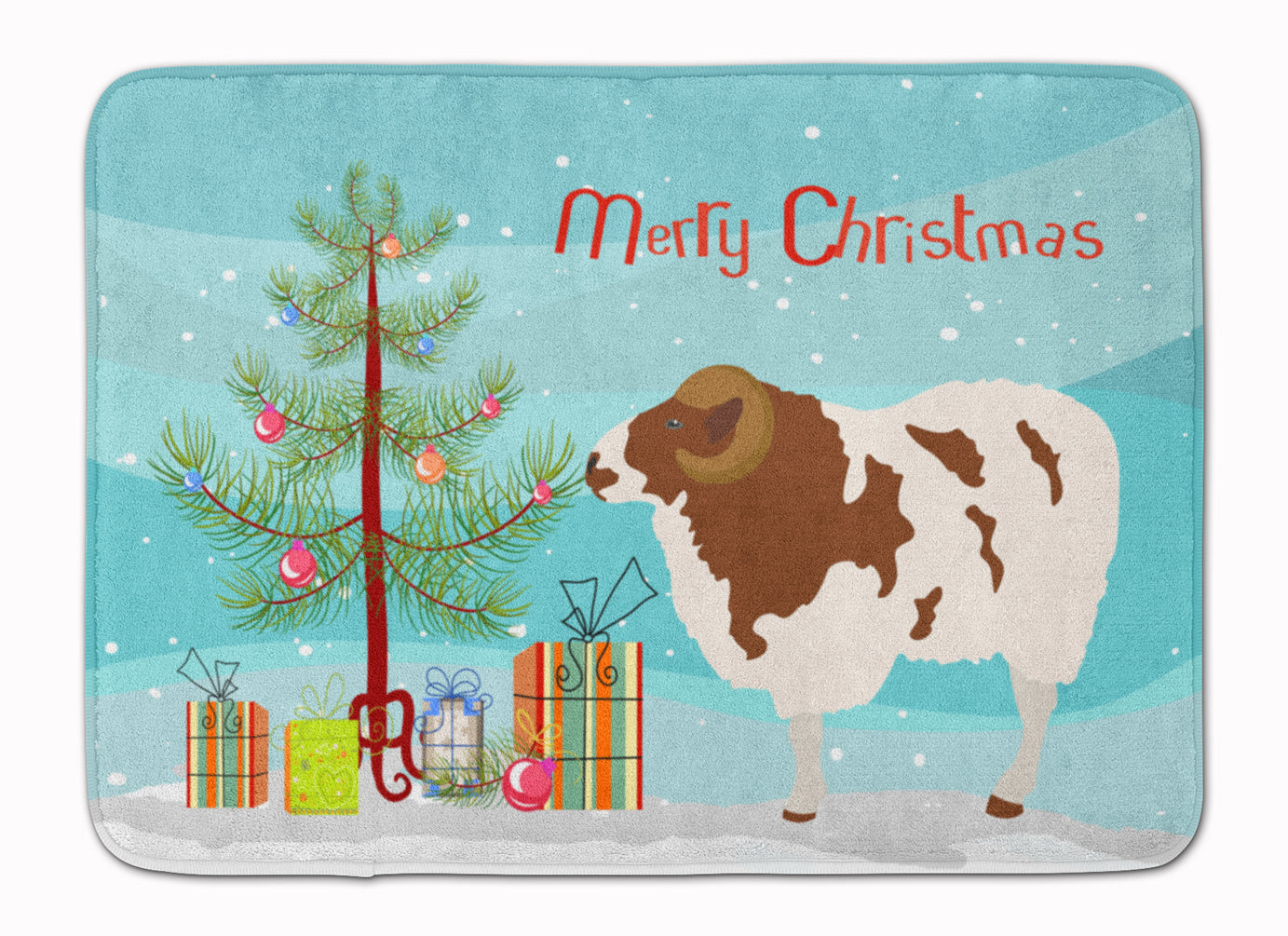 Jacob Sheep Christmas Machine Washable Memory Foam Mat BB9342RUG - the-store.com