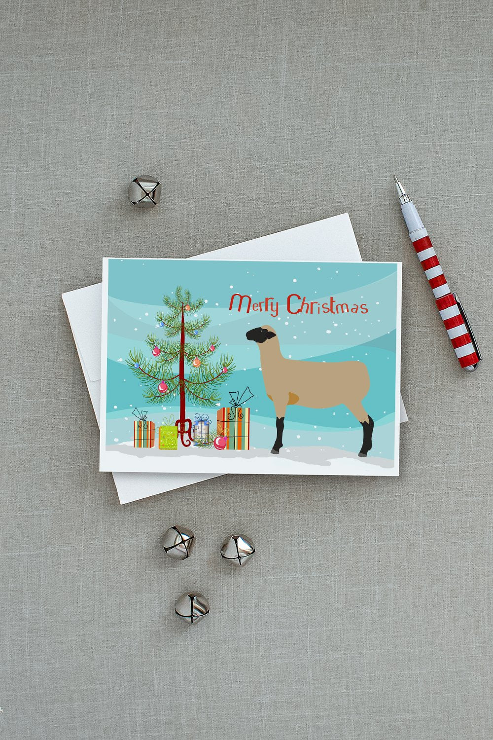 Hampshire Down Sheep Christmas Greeting Cards and Envelopes Pack of 8 - the-store.com