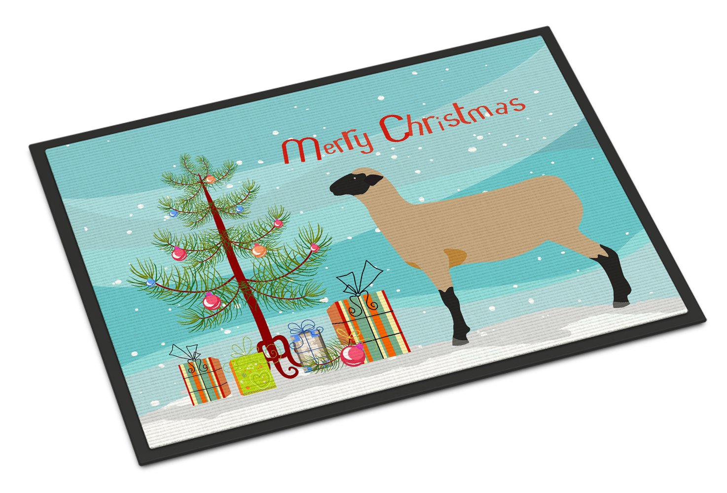 Hampshire Down Sheep Christmas Indoor or Outdoor Mat 24x36 BB9343JMAT by Caroline's Treasures