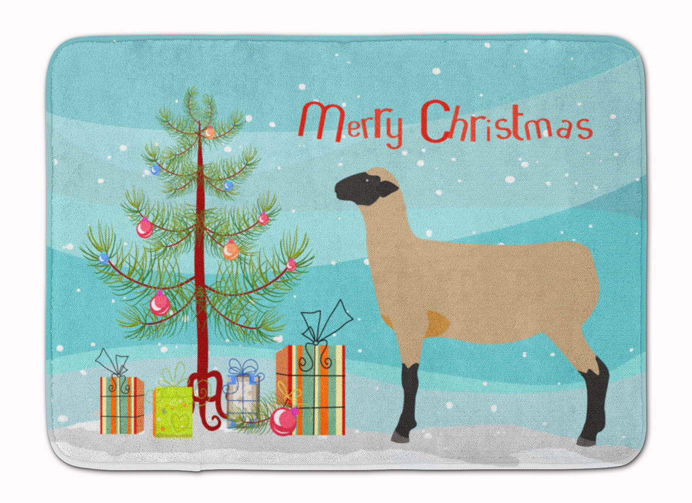 Hampshire Down Sheep Christmas Machine Washable Memory Foam Mat BB9343RUG - the-store.com