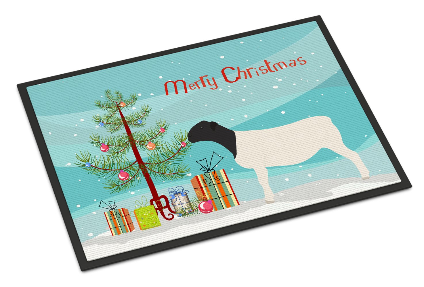 Dorper Sheep Christmas Indoor or Outdoor Mat 24x36 BB9345JMAT by Caroline's Treasures