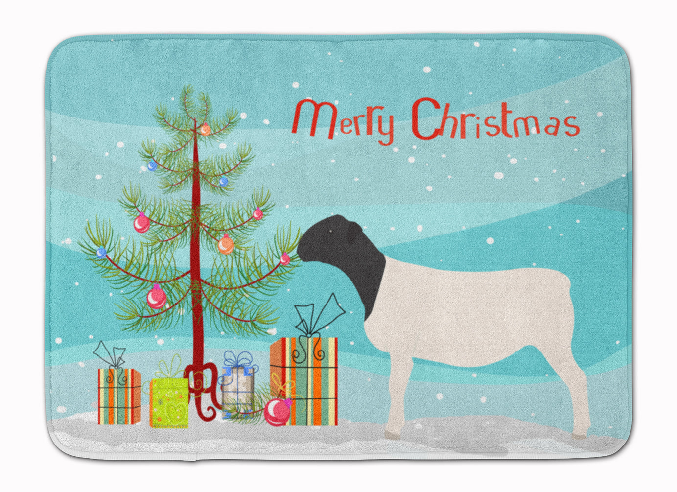 Dorper Sheep Christmas Machine Washable Memory Foam Mat BB9345RUG - the-store.com