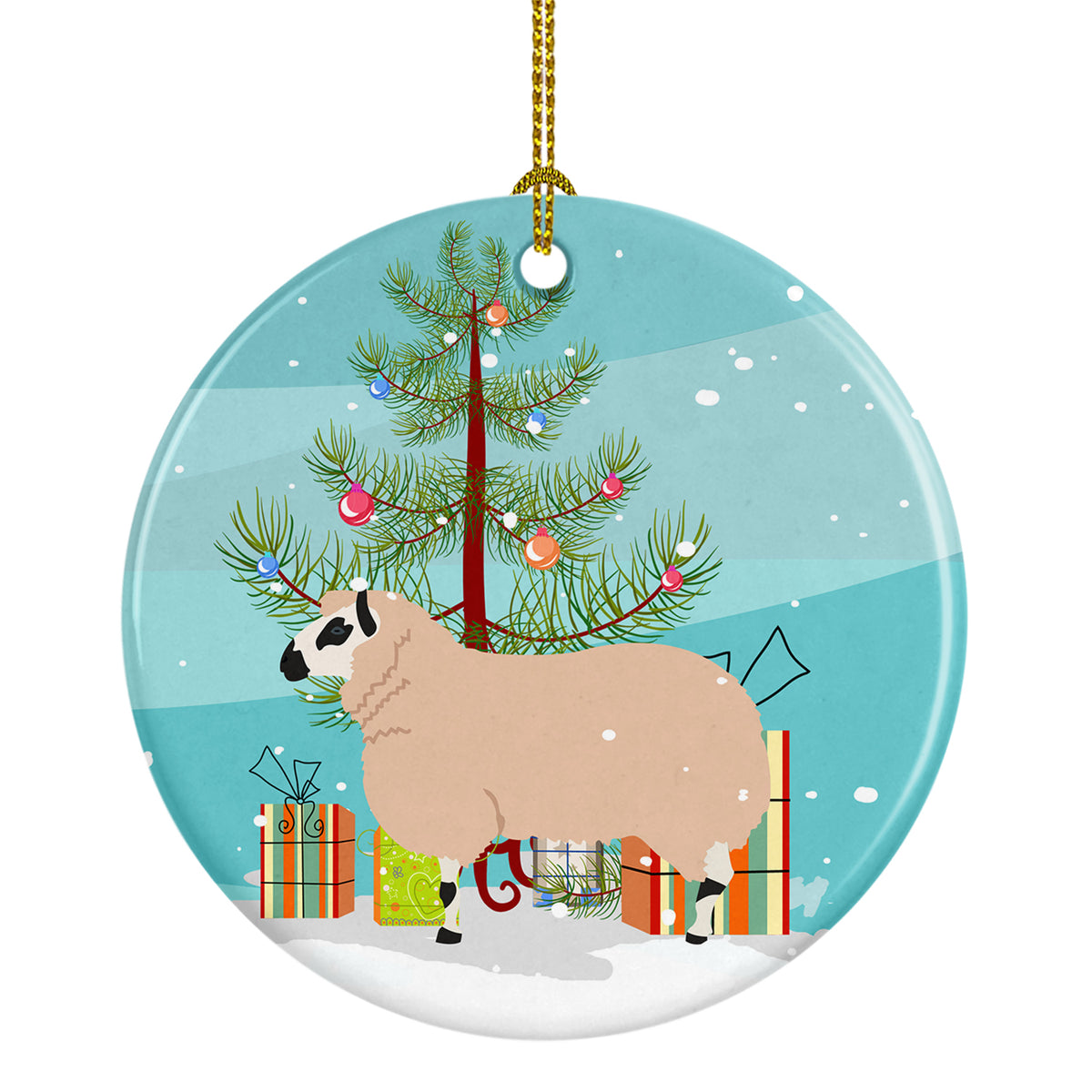 Kerry Hill Sheep Christmas Ceramic Ornament BB9346CO1 - the-store.com