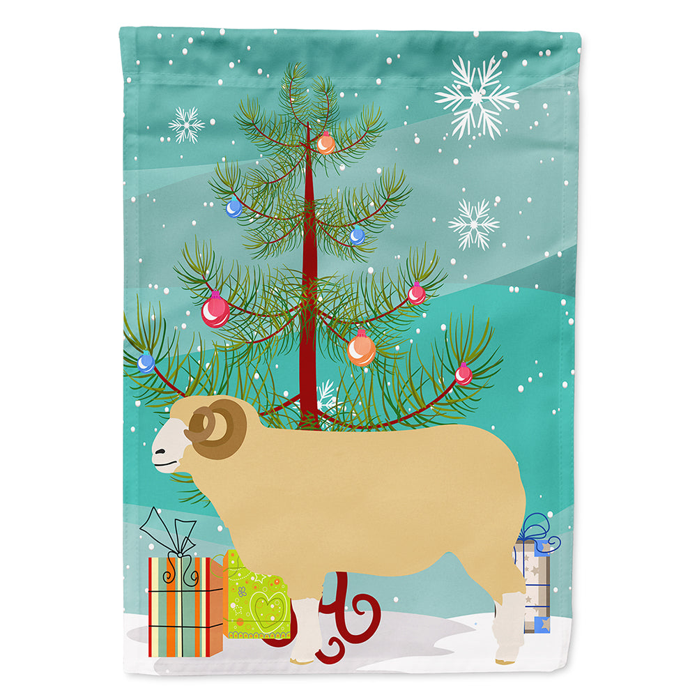 Horned Dorset Sheep Christmas Flag Canvas House Size BB9347CHF  the-store.com.