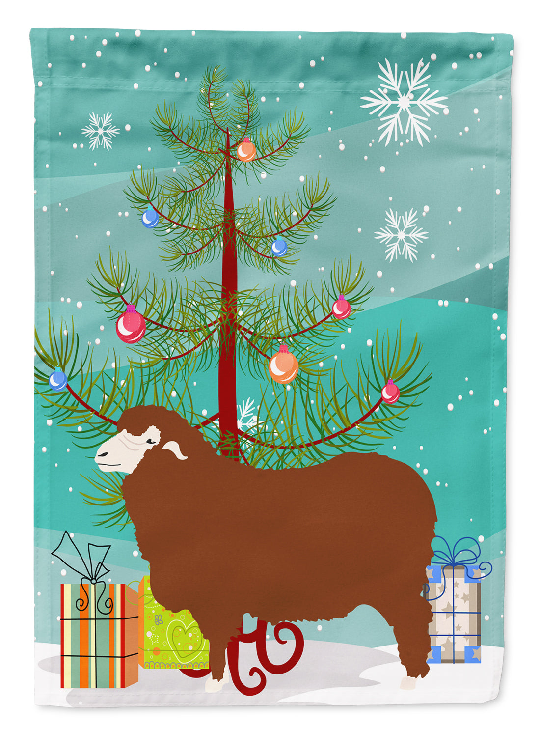 Merino Sheep Christmas Flag Garden Size BB9348GF  the-store.com.