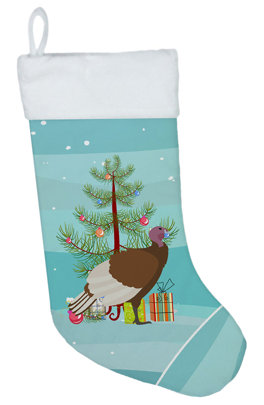 Bourbon Red Turkey Hen Christmas Christmas Stocking BB9349CS  the-store.com.