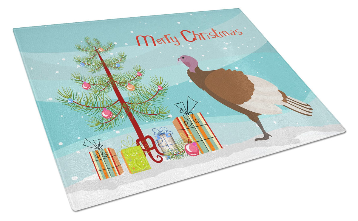 Bourbon Red Turkey Hen Christmas Glass Cutting Board Large BB9349LCB by Caroline&#39;s Treasures