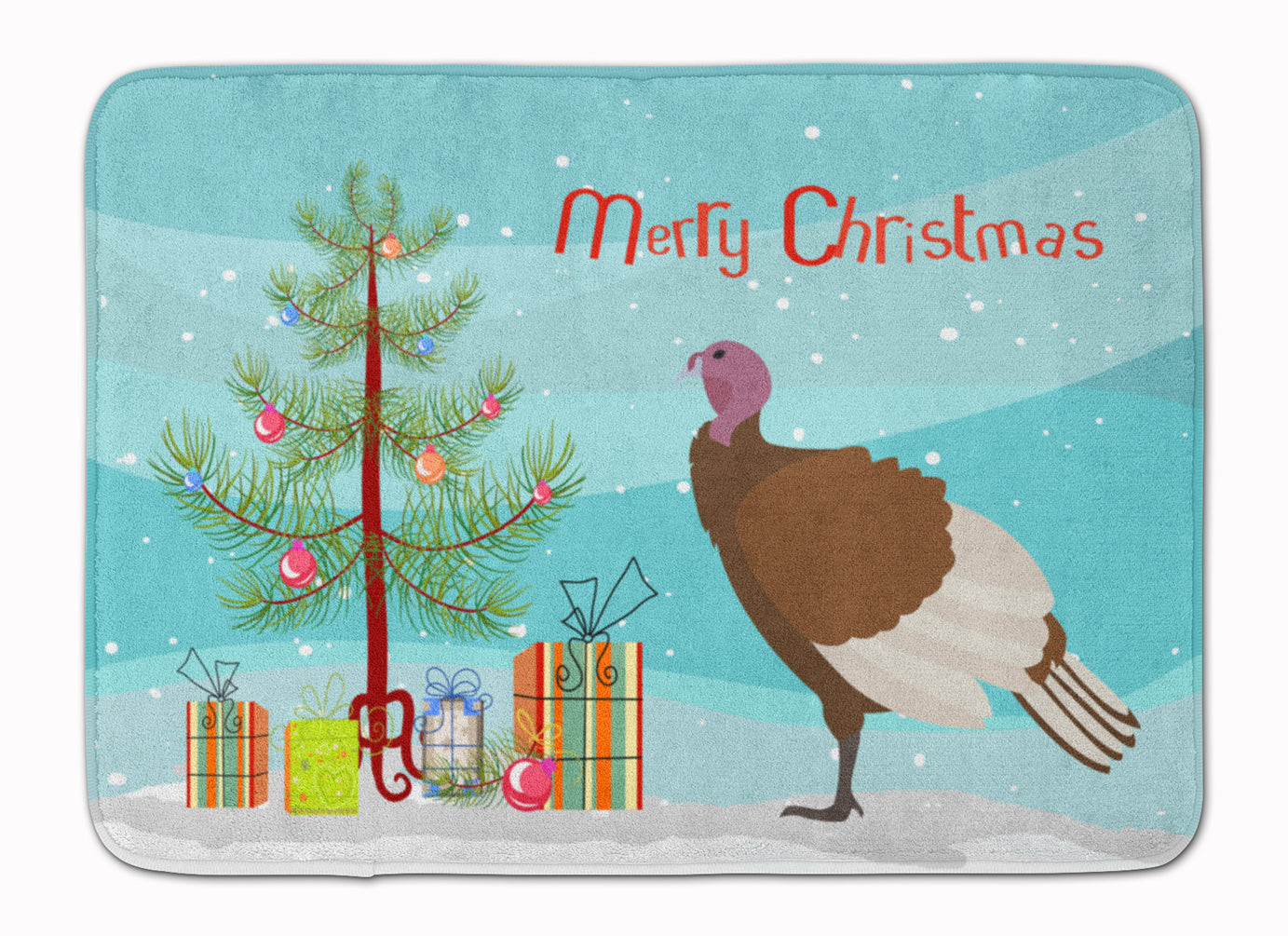 Bourbon Red Turkey Hen Christmas Machine Washable Memory Foam Mat BB9349RUG - the-store.com