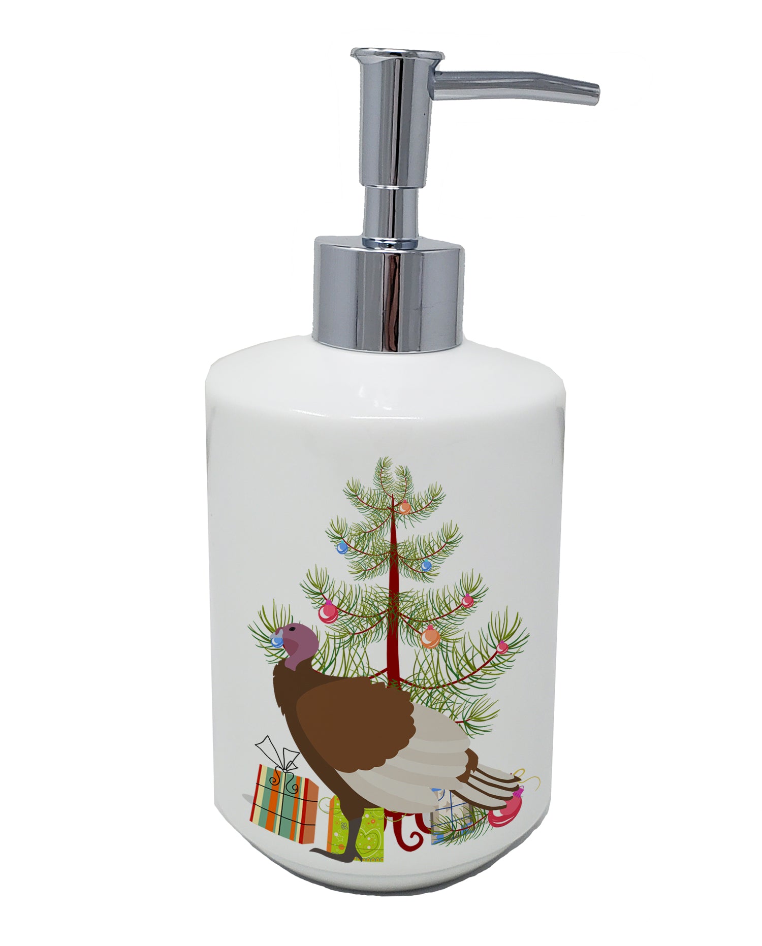 Buy this Bourbon Red Turkey Hen Christmas Ceramic Soap Dispenser