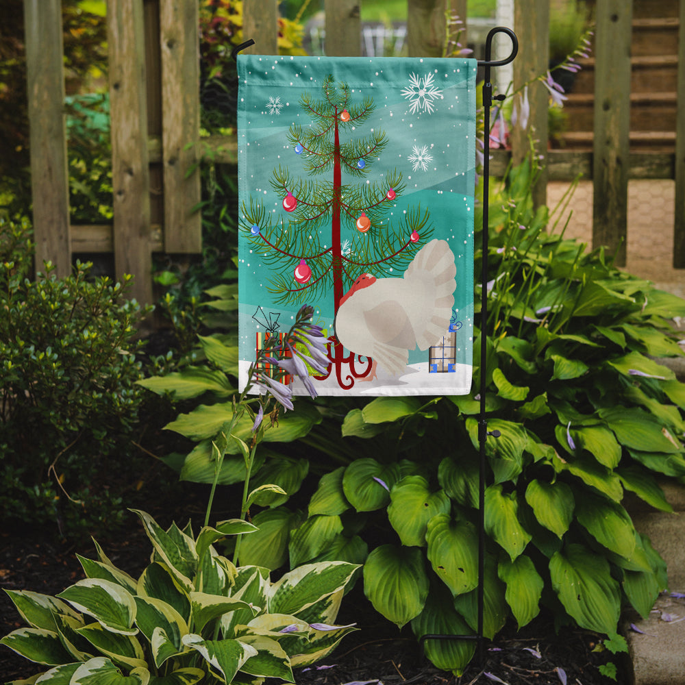 White Holland Turkey Christmas Flag Garden Size BB9350GF  the-store.com.