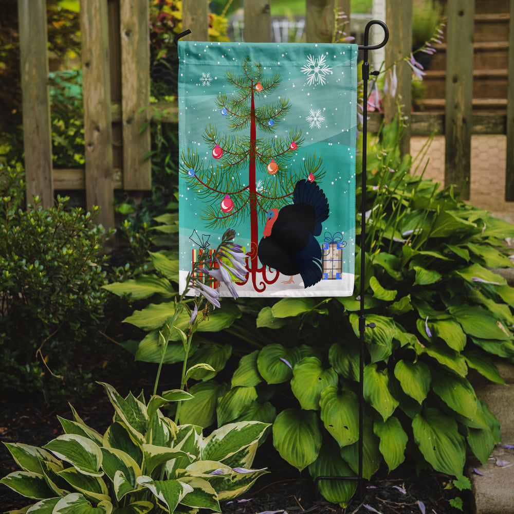 Norfolk Black Turkey Christmas Flag Garden Size BB9352GF  the-store.com.