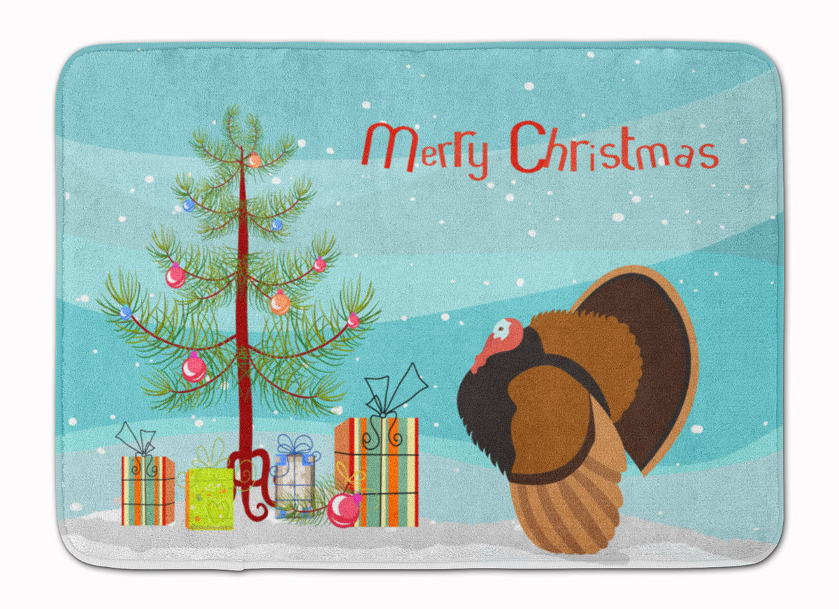 Bronze Turkey Christmas Machine Washable Memory Foam Mat BB9353RUG - the-store.com