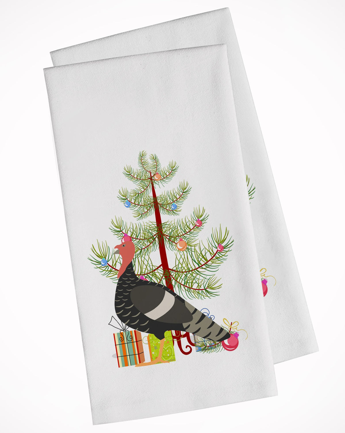 Marragansett Turkey Christmas White Kitchen Towel Set of 2 BB9354WTKT by Caroline&#39;s Treasures