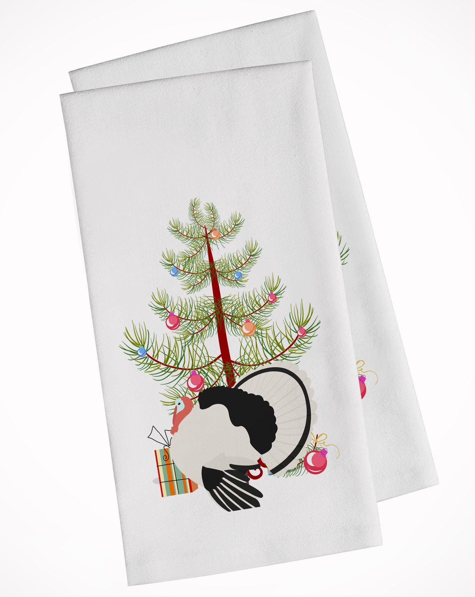 Royal Palm Turkey Christmas White Kitchen Towel Set of 2 BB9355WTKT by Caroline's Treasures