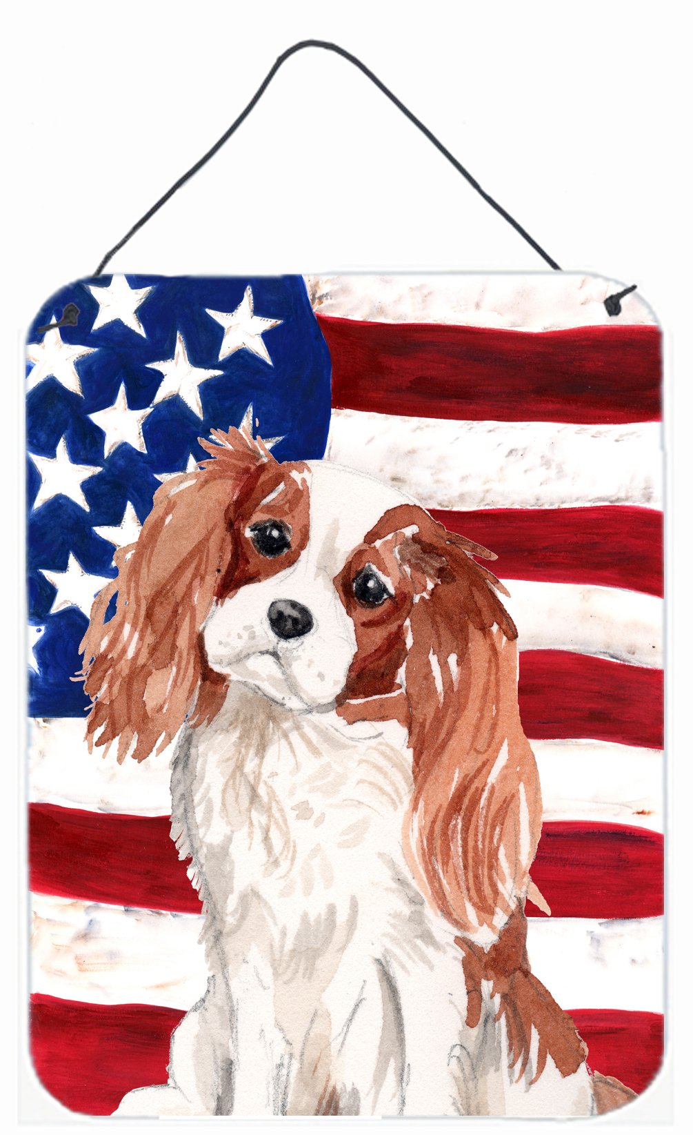 Blenheim Cavalier Spaniel Patriotic Wall or Door Hanging Prints BB9358DS1216 by Caroline&#39;s Treasures