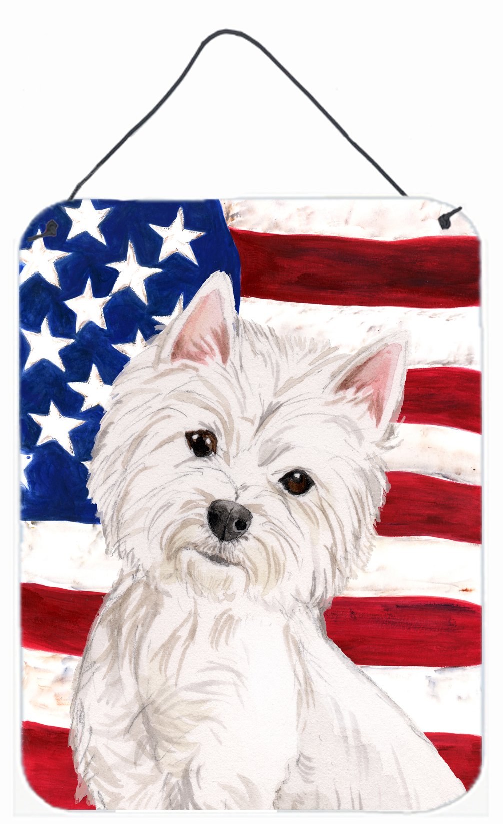 Westie Patriotic Wall or Door Hanging Prints BB9359DS1216 by Caroline&#39;s Treasures