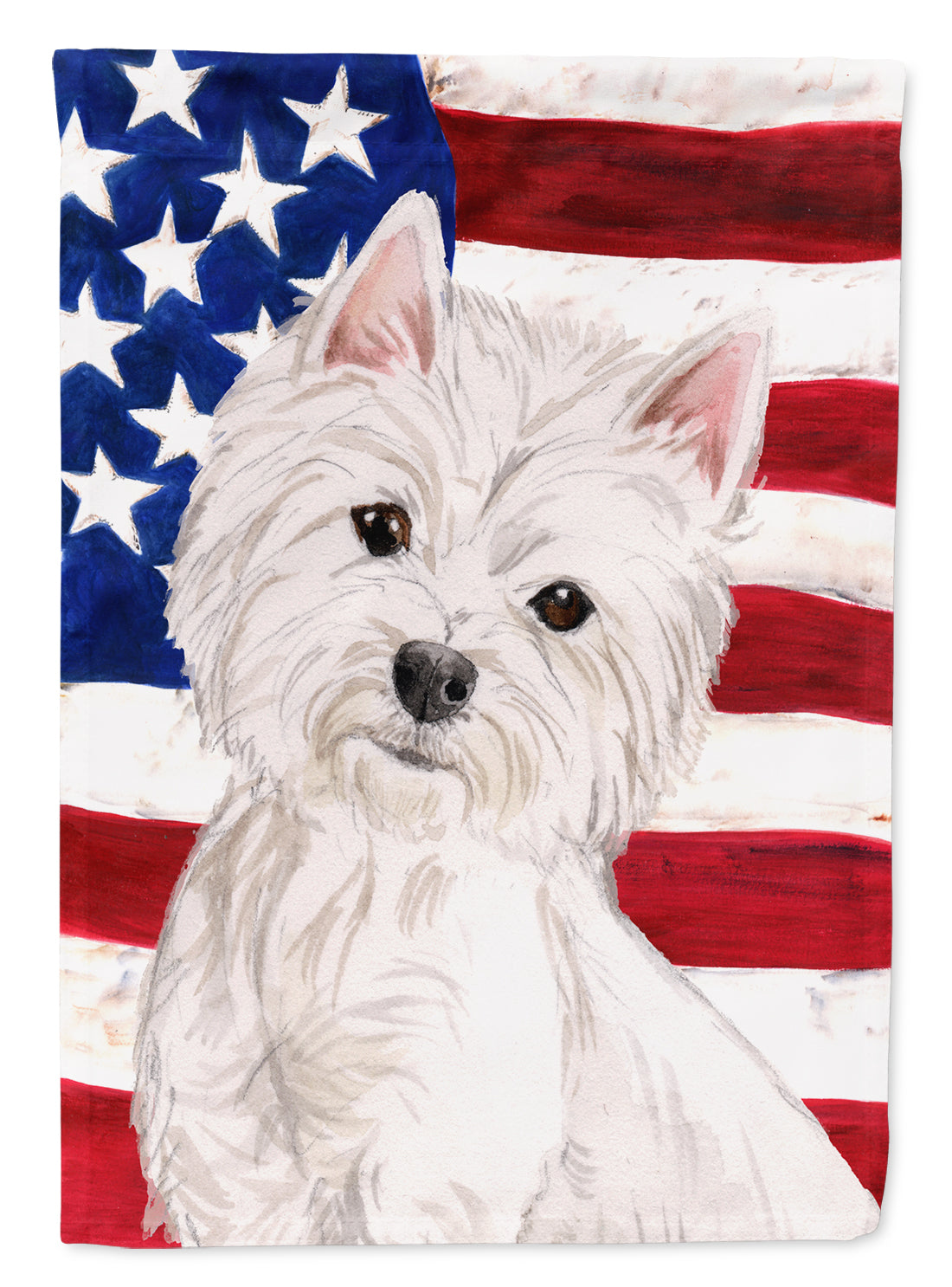 Westie Patriotic Flag Garden Size BB9359GF  the-store.com.