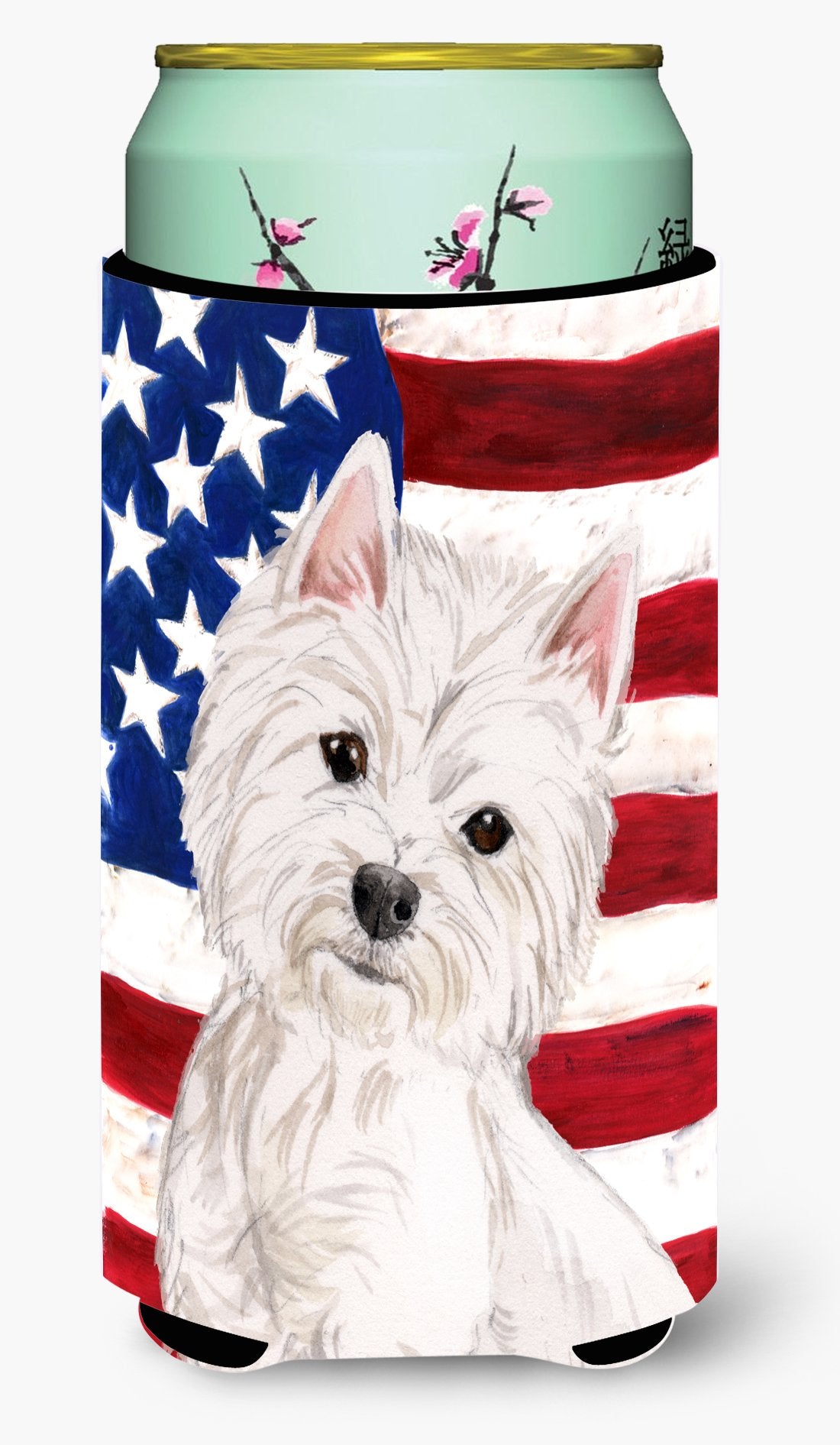 Westie Patriotic Tall Boy Beverage Insulator Hugger BB9359TBC by Caroline&#39;s Treasures