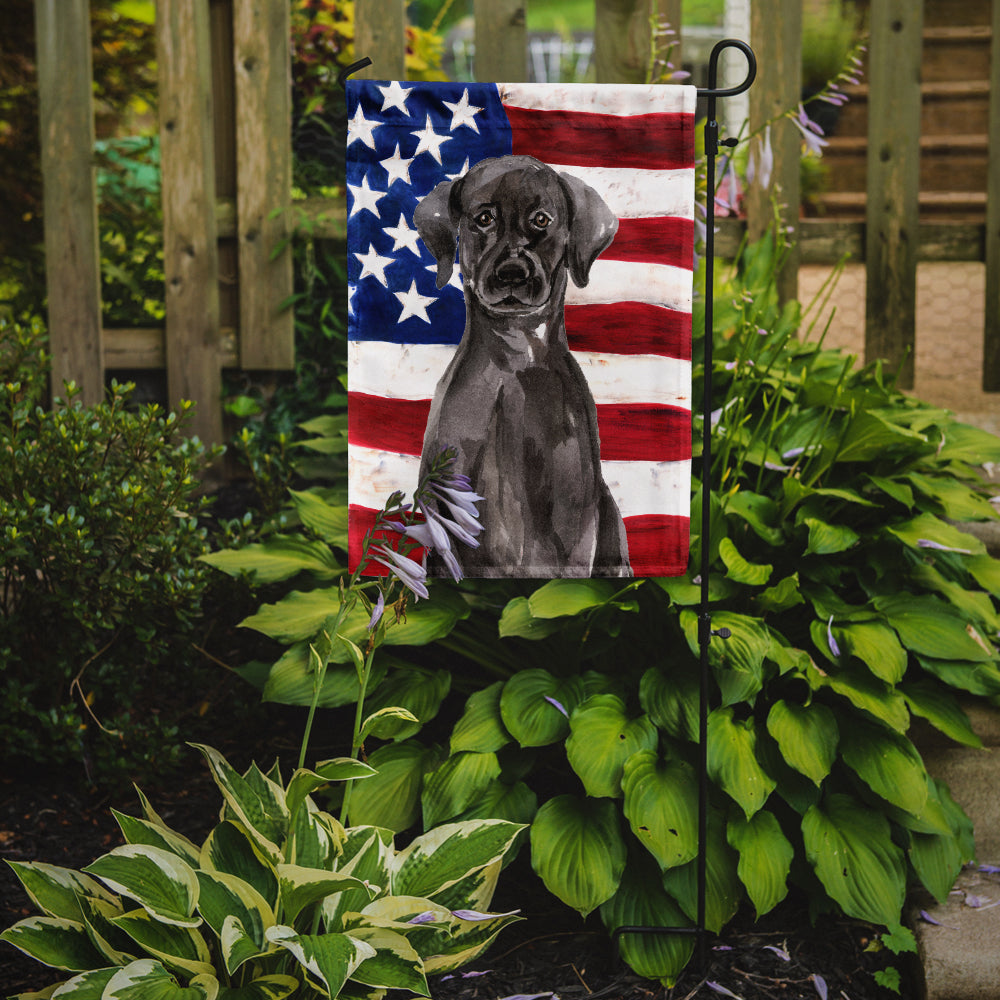 Black Labrador Patriotic Flag Garden Size BB9363GF  the-store.com.