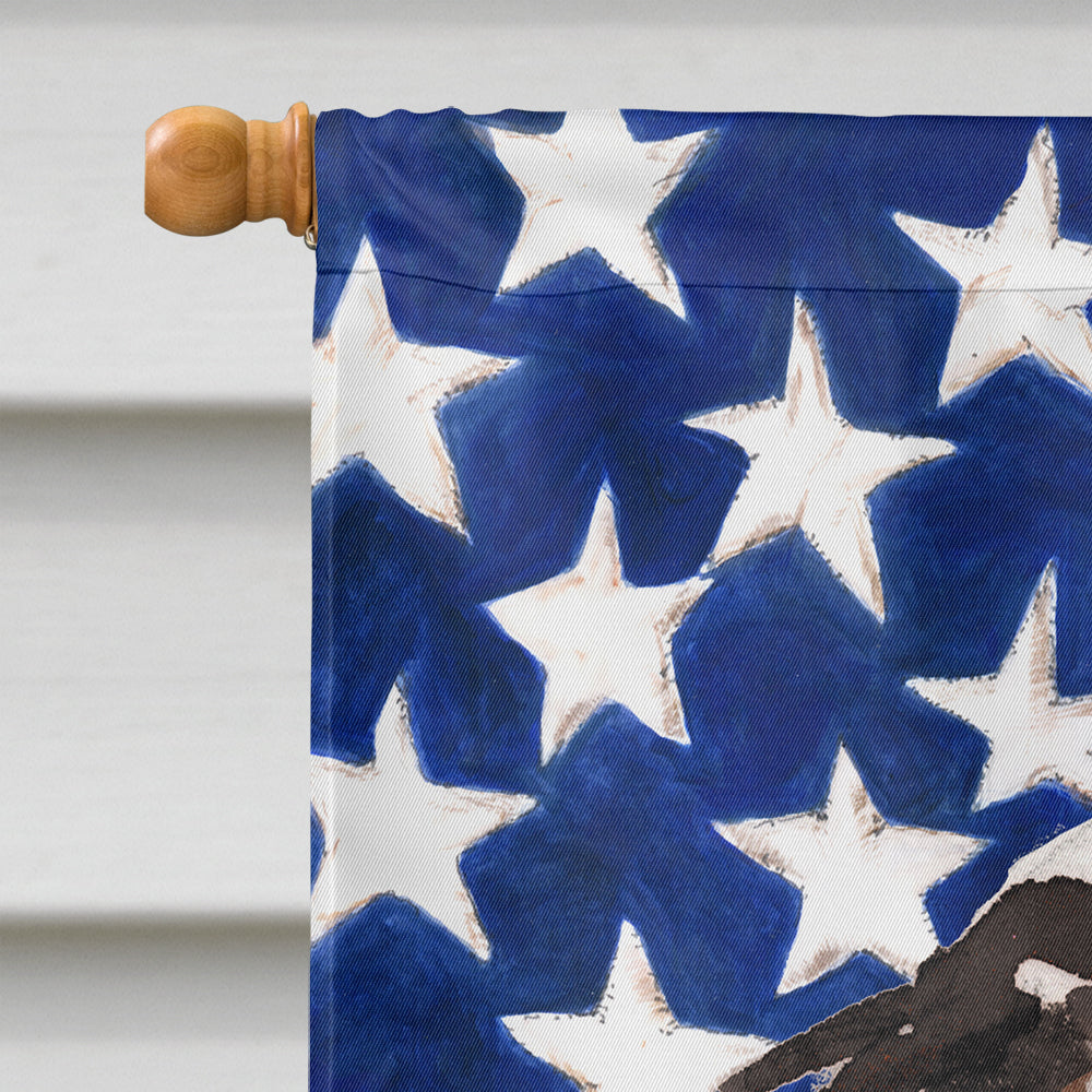 Tricolor Cavalier Spaniel Patriotic Flag Canvas House Size BB9367CHF  the-store.com.