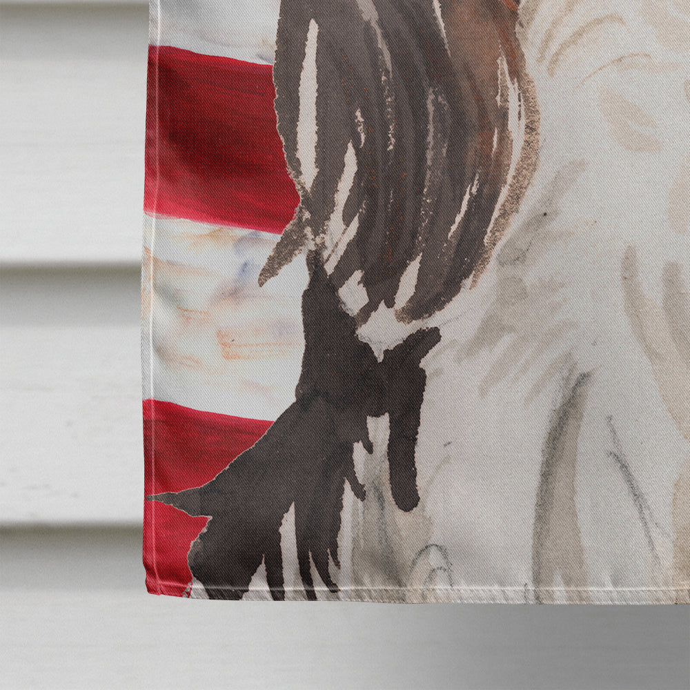 Tricolor Cavalier Spaniel Patriotic Flag Canvas House Size BB9367CHF  the-store.com.