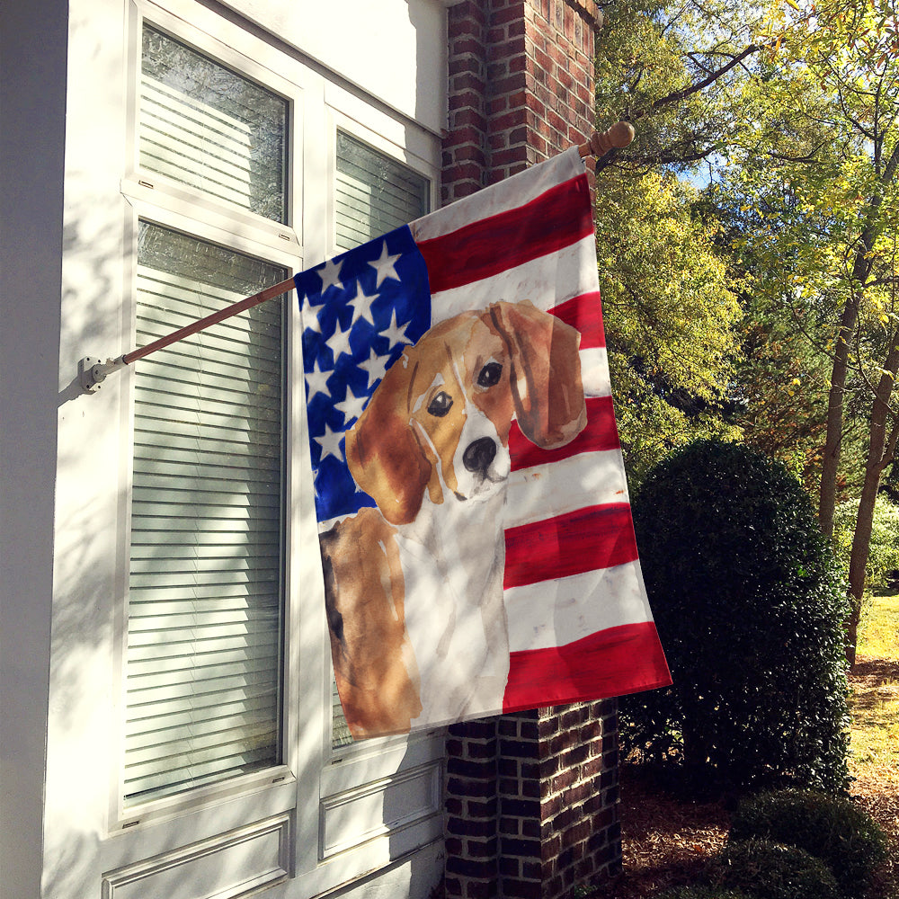Beagle Patriotic Flag Canvas House Size BB9369CHF  the-store.com.