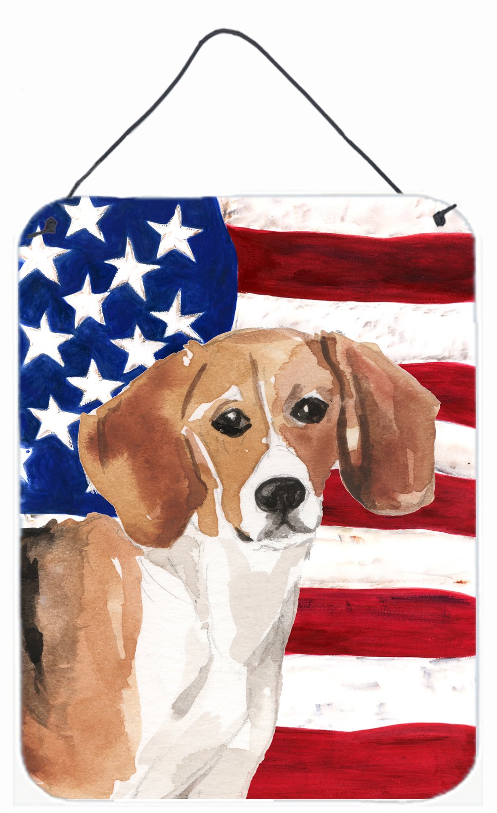 Beagle Patriotic Wall or Door Hanging Prints BB9369DS1216 by Caroline's Treasures