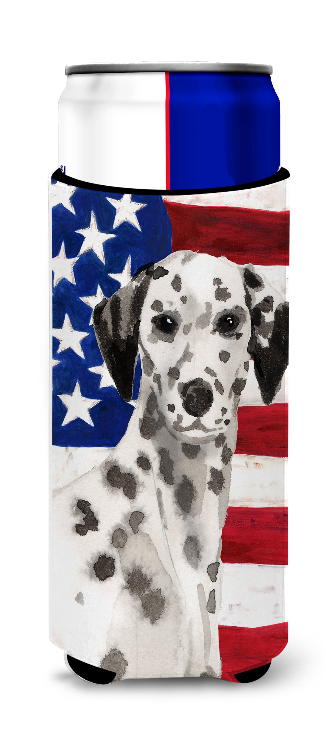 Dalmatian Patriotic  Ultra Hugger for slim cans BB9380MUK  the-store.com.