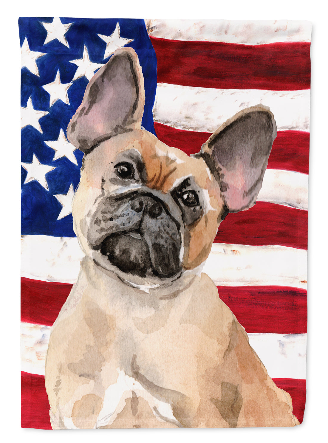 Fawn French Bulldog Patriotic Flag Garden Size BB9382GF  the-store.com.