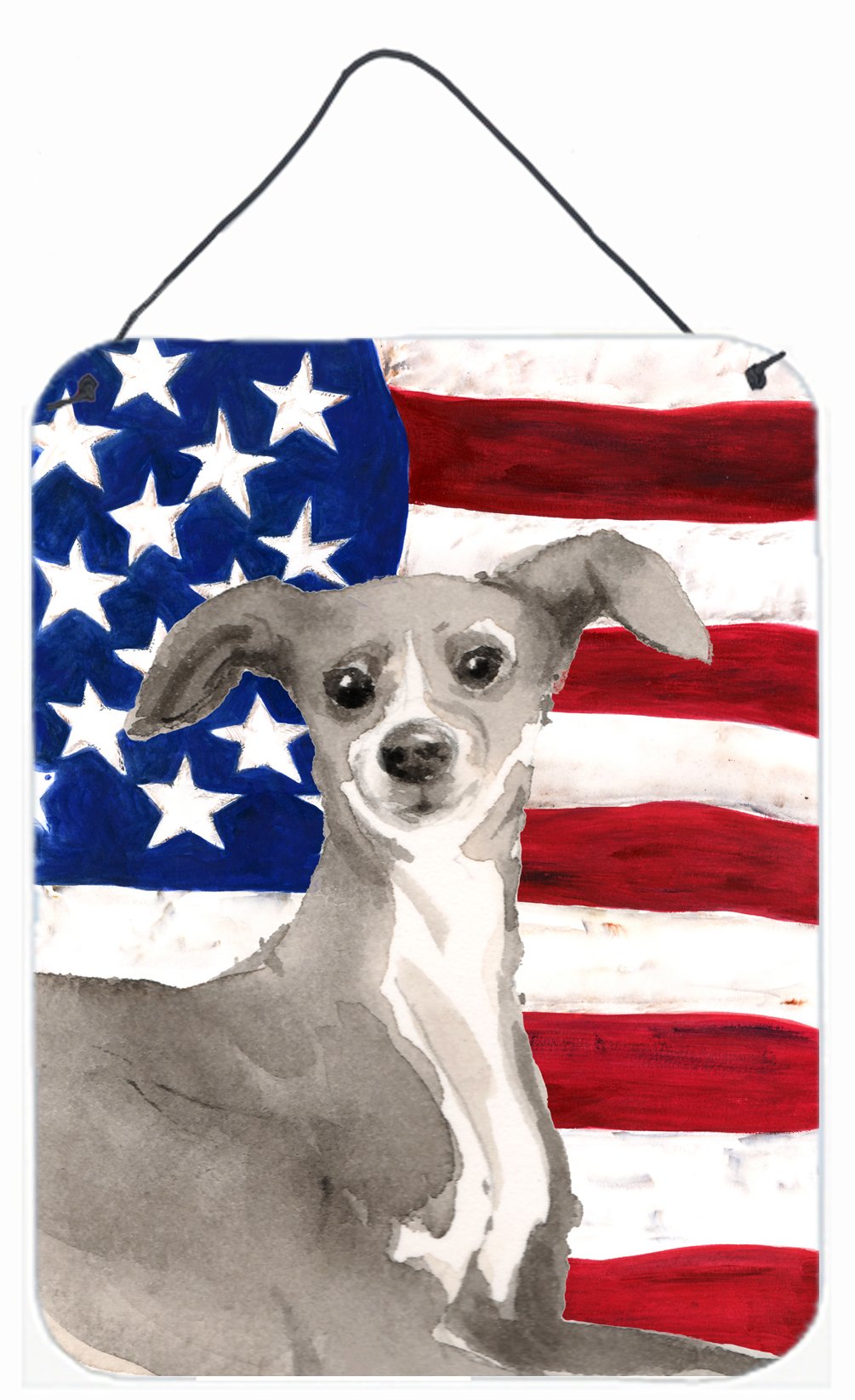 Italian Greyhound Patriotic Wall or Door Hanging Prints BB9387DS1216 by Caroline's Treasures