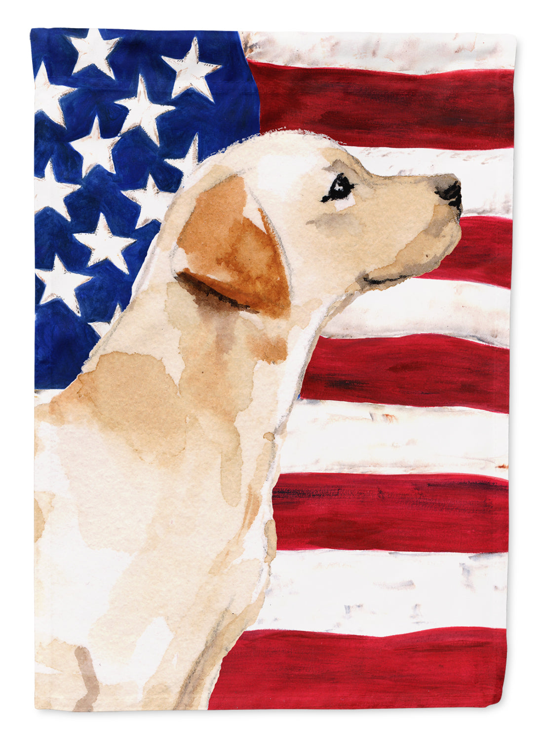 Yellow Labrador #2 Patriotic Flag Garden Size BB9388GF  the-store.com.