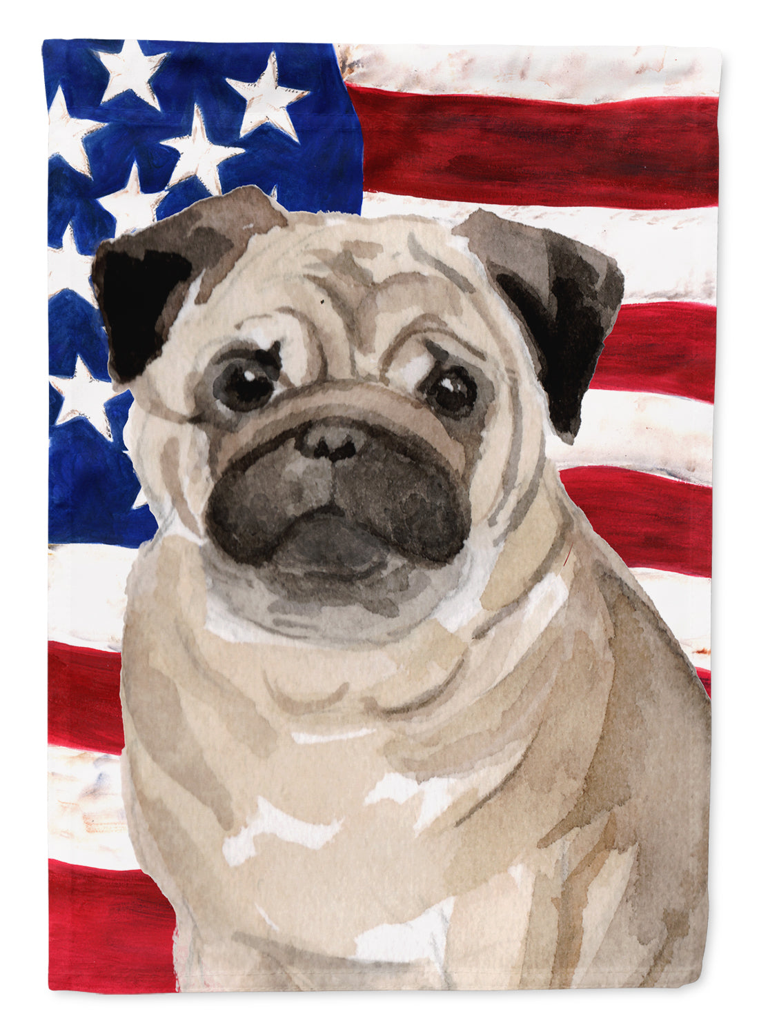 Fawn Pug Patriotic Flag Garden Size BB9391GF  the-store.com.