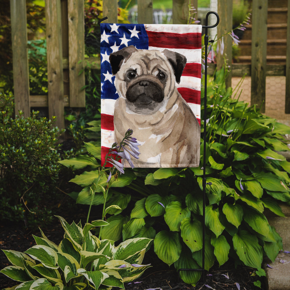 Fawn Pug Patriotic Flag Garden Size BB9391GF  the-store.com.