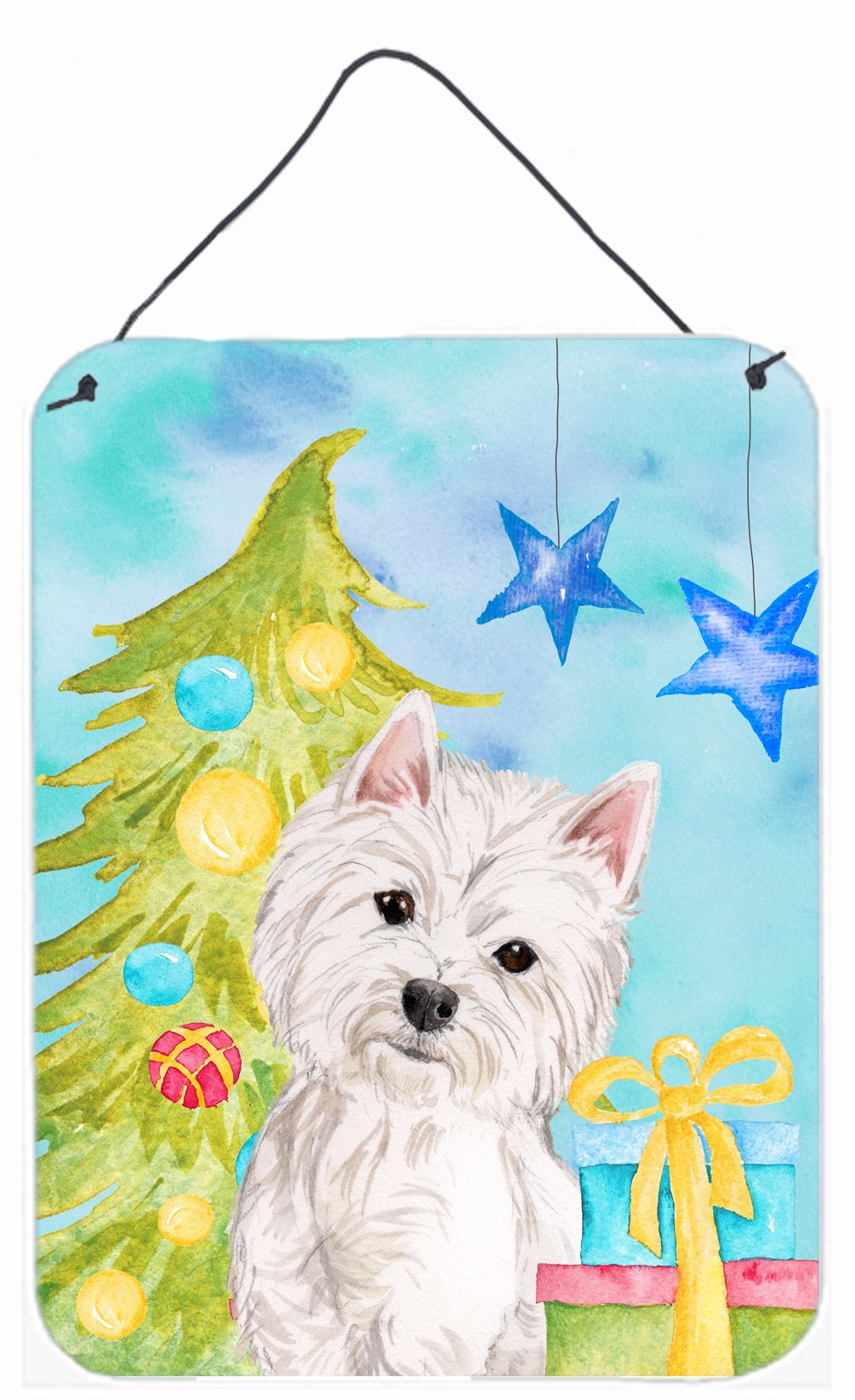 Westie Christmas Wall or Door Hanging Prints BB9394DS1216 by Caroline&#39;s Treasures