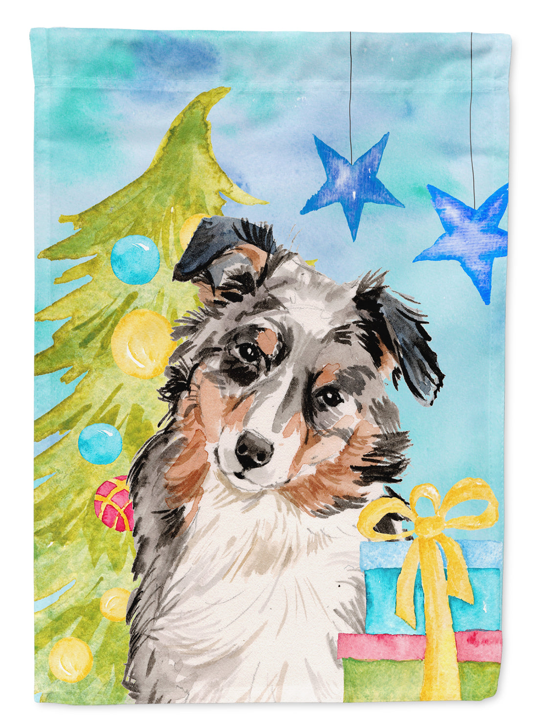 Australian Shepherd Christmas Flag Garden Size BB9397GF  the-store.com.