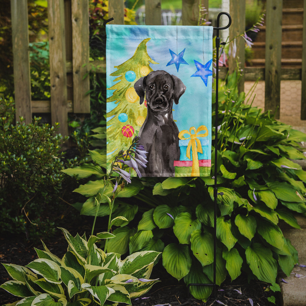 Black Labrador Christmas Flag Garden Size BB9398GF  the-store.com.