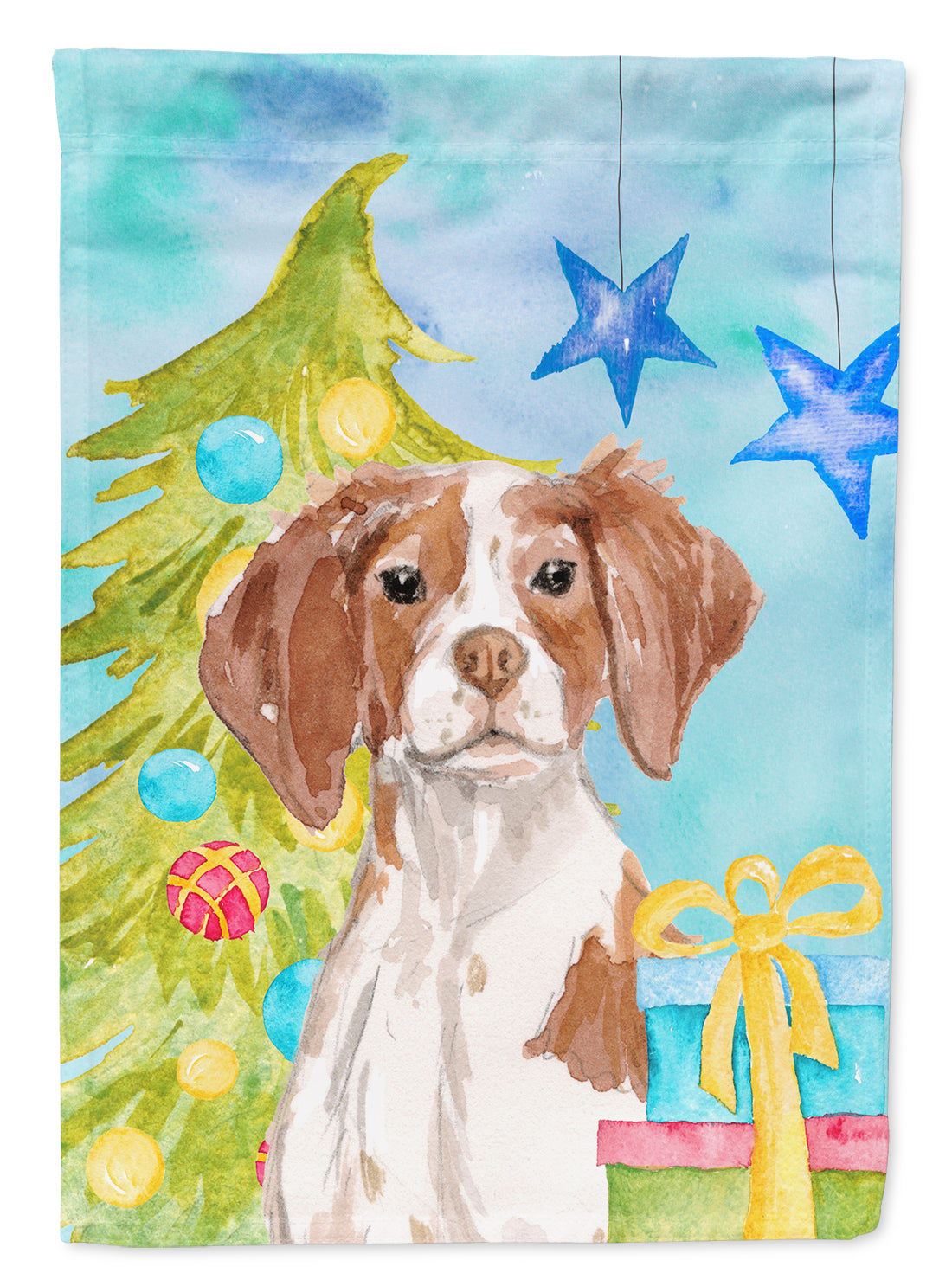 Brittany Spaniel Christmas Flag Garden Size BB9399GF  the-store.com.