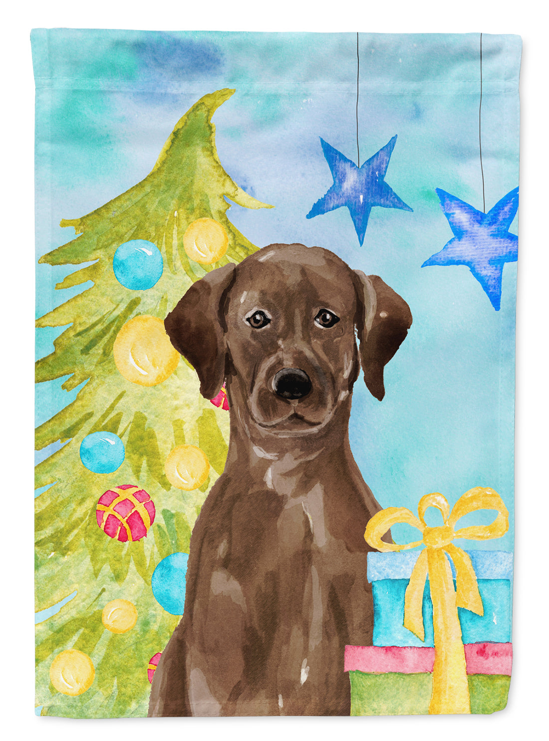 Chocolate Labrador Christmas Flag Garden Size BB9400GF  the-store.com.