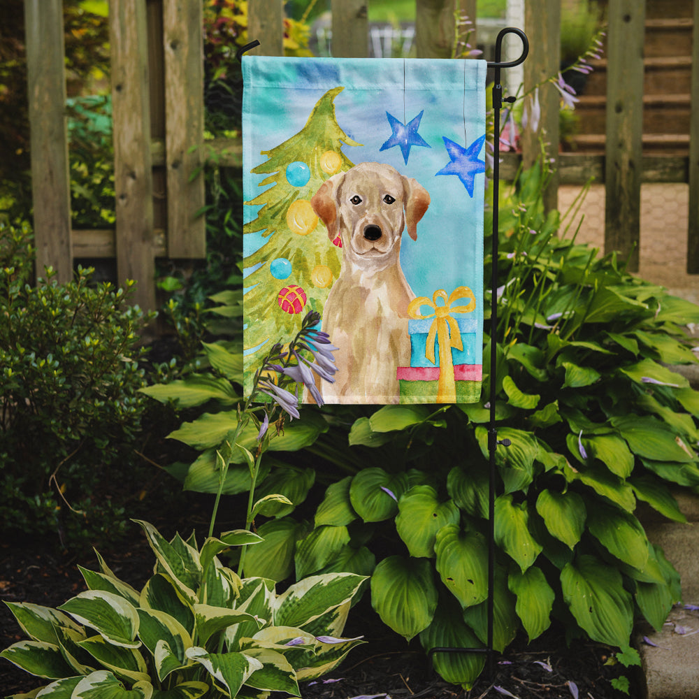 Yellow Labrador Christmas Flag Garden Size BB9401GF  the-store.com.