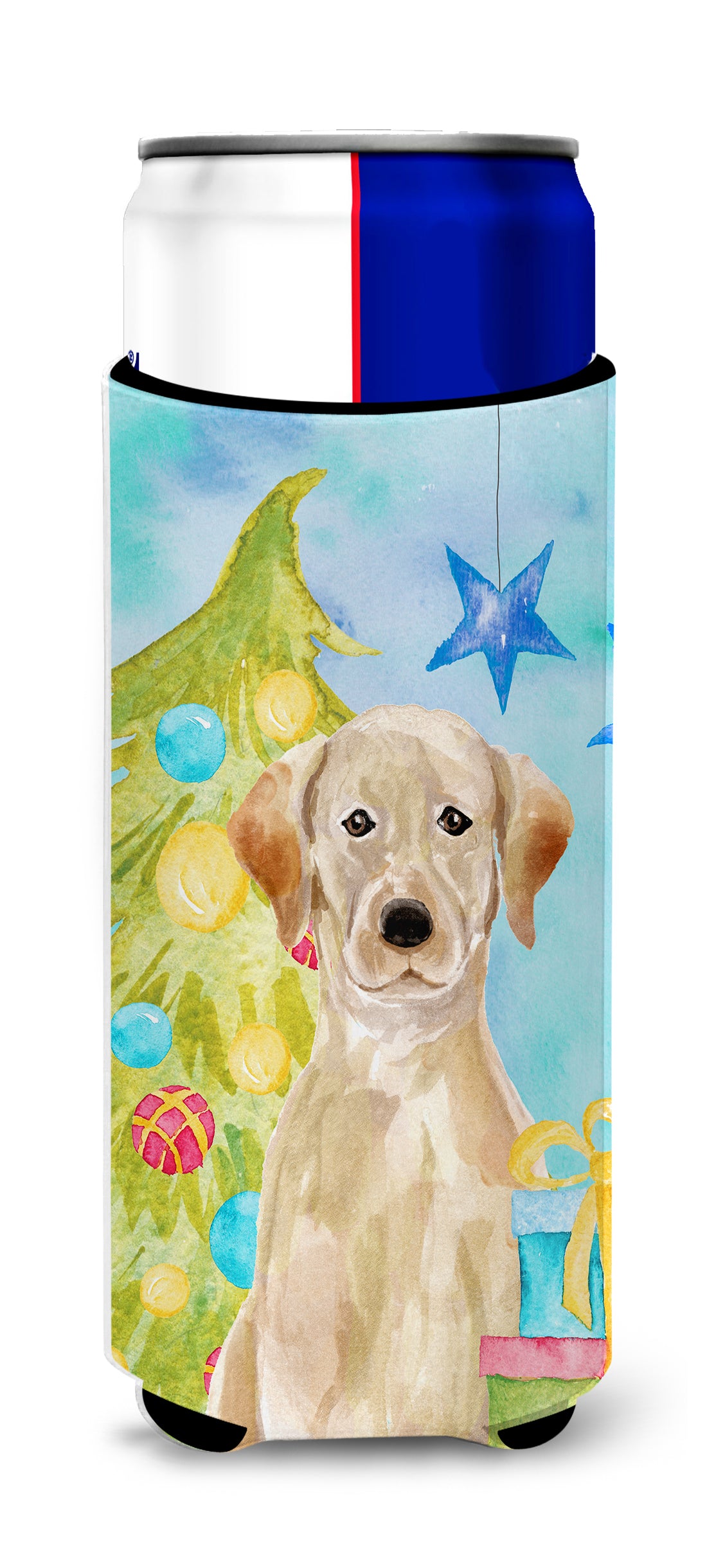 Yellow Labrador Christmas  Ultra Hugger for slim cans BB9401MUK  the-store.com.