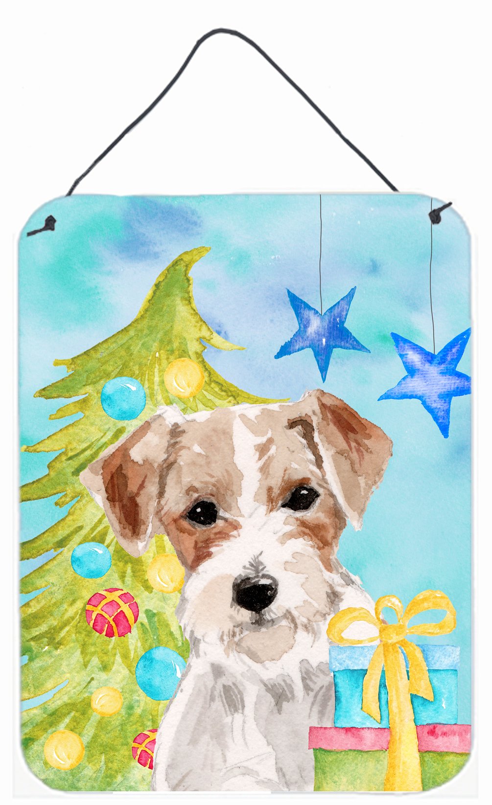 Wire Hair Jack Russell Christmas Wall or Door Hanging Prints BB9403DS1216 by Caroline&#39;s Treasures