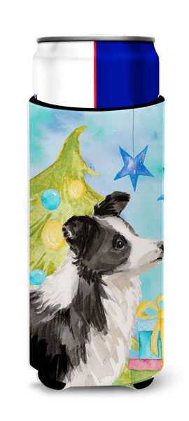 Border Collie Christmas  Ultra Hugger for slim cans BB9408MUK  the-store.com.